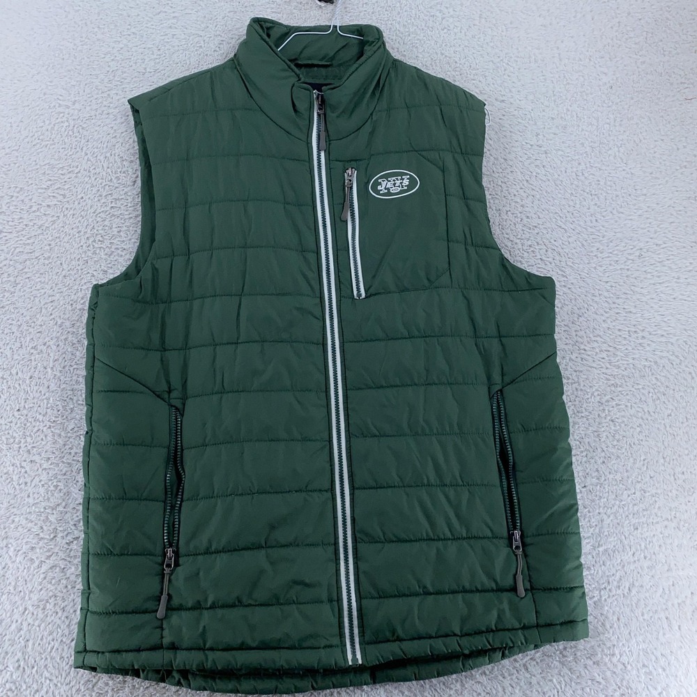 New‎ York Jets Puffer Vest Mens Large NFL Football Quilted Insulated Lightweight